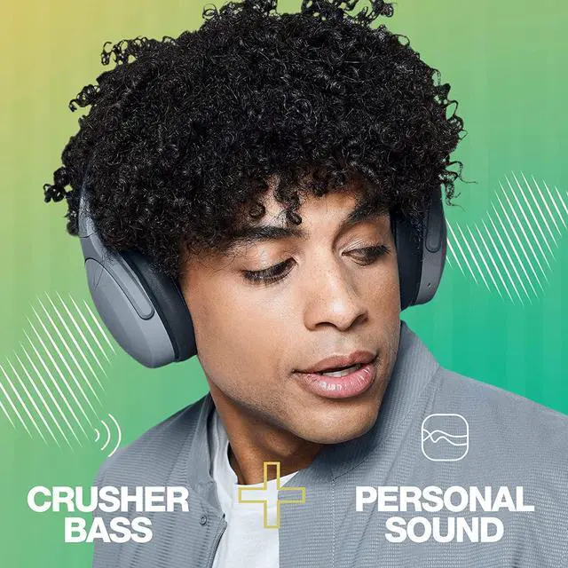 Alt view image 18 of 19 - Skullcandy Crusher Evo Chill Grey Bluetooth Headphones