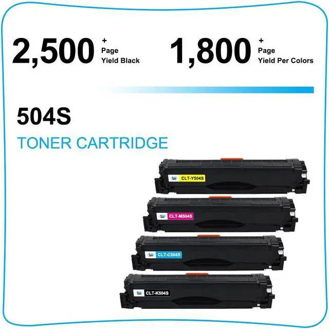 Alt view image 3 of 7 - 4 Pack for Samsung CLT-K504S 504S Toner SL-C1860FW SL-C1810W CLX4195FW C1810