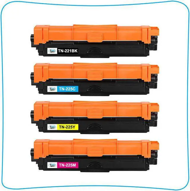 Alt view image 4 of 7 - 5 Pack Color TN221 TN225 Toner Ink for Brother HL-3170CDW MFC-9340CDW MFC-9130CW