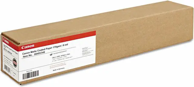 Alt view image 2 of 2 - Canon Matte Coated Paper 170 gsm 24" x 100 feet Roll 0849V349
