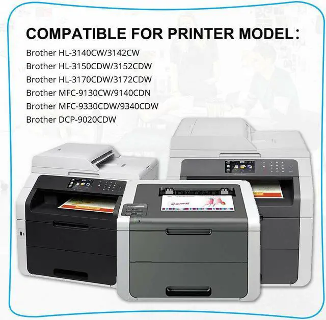 Alt view image 2 of 7 - 5 Pack Color TN221 TN225 Toner Ink for Brother HL-3170CDW MFC-9340CDW MFC-9130CW