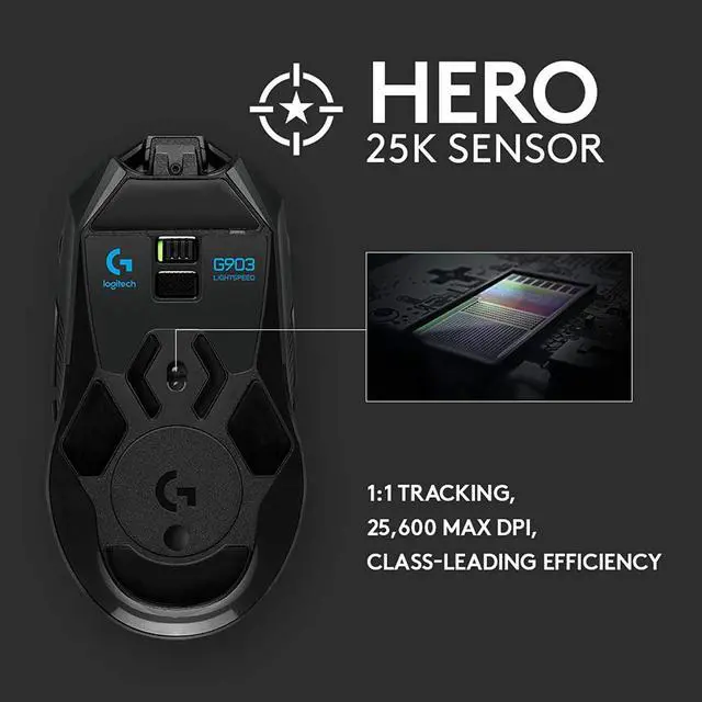 Alt view image 10 of 20 - Logitech 910-005670 G903 LIGHTSPEED Wireless Gaming Mouse