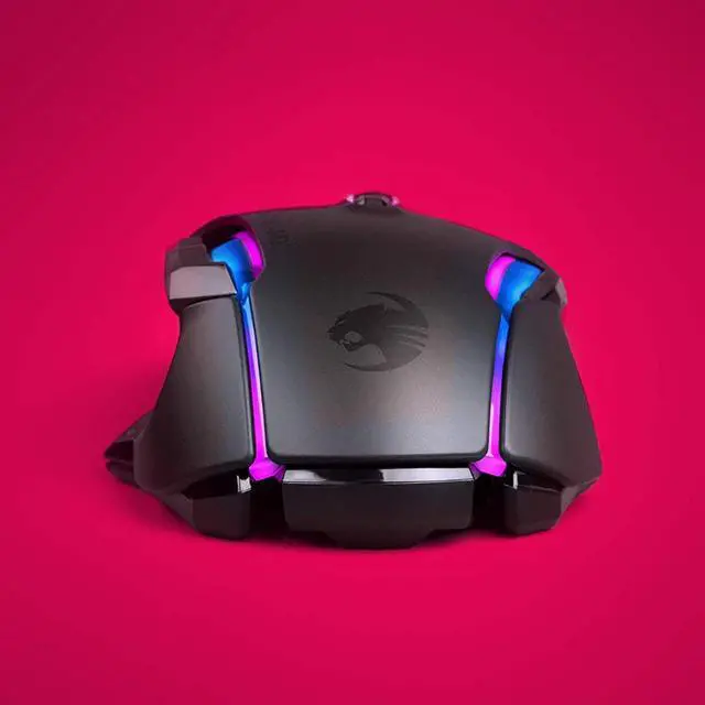 Alt view image 10 of 15 - ROCCAT Kone AIMO Remastered PC Gaming Mouse, Optical, RGB Backlit Lighting, 23 Programmable Keys, Onboard Memory, Palm Grip, Owl Eye Sensor, Ergonomic, LED Illumination, 16,000 DPI, Black