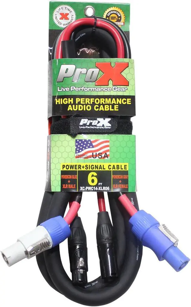 Alt view image 4 of 13 - ProX XC-PWC14-XLR06 (6ft XLR and Powercon Combo Cable)