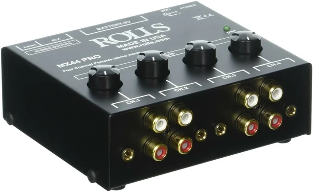 Alt view image 4 of 7 - Rolls MX44 PRO 4 Channel Stereo Mixer