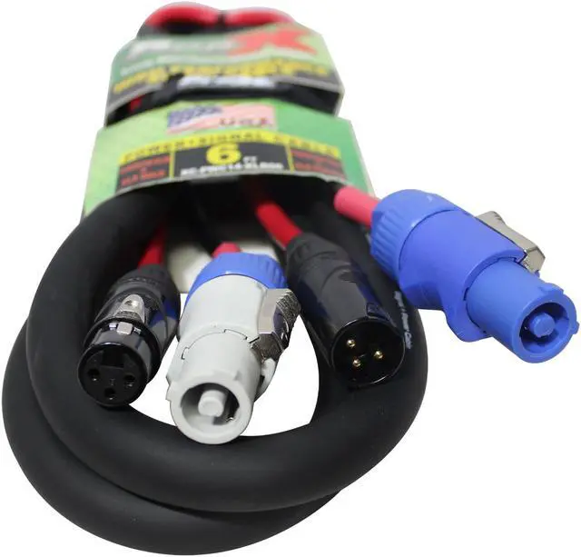 Alt view image 6 of 13 - ProX XC-PWC14-XLR06 (6ft XLR and Powercon Combo Cable)