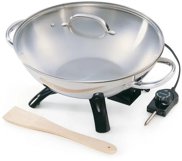 Alt view image 2 of 6 - Presto 05900 1500-Watt Stainless-Steel Electric Wok