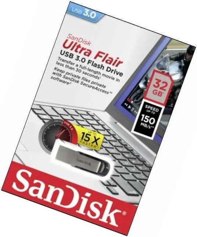 Alt view image 6 of 9 - SanDisk Ultra Flair 32GB USB 3.0 Flash Drive - SDCZ73-032G-G46