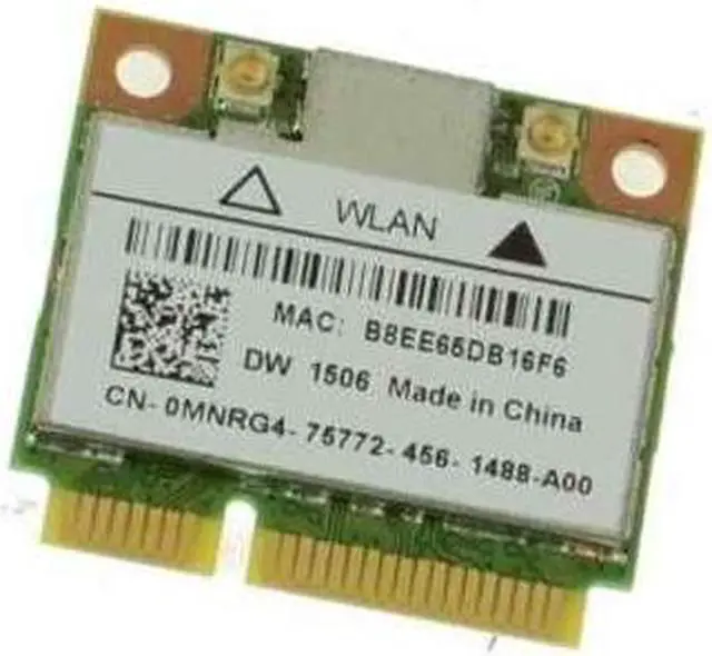 Alt view image 2 of 8 - Dell OEM Wireless 1506 DW1506 WiFi 802.11 b/g/n Half-Height Wireless Card MNRG4