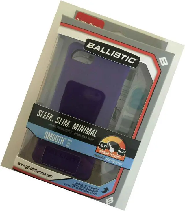 Alt view image 4 of 7 - Ballistic Ls0955-M985 Ls Smooth Case compatible with iPhone® 5 ,Purple Tpu With 4 White, 4 Purple, 4 Black, 4 Teal Bumpers