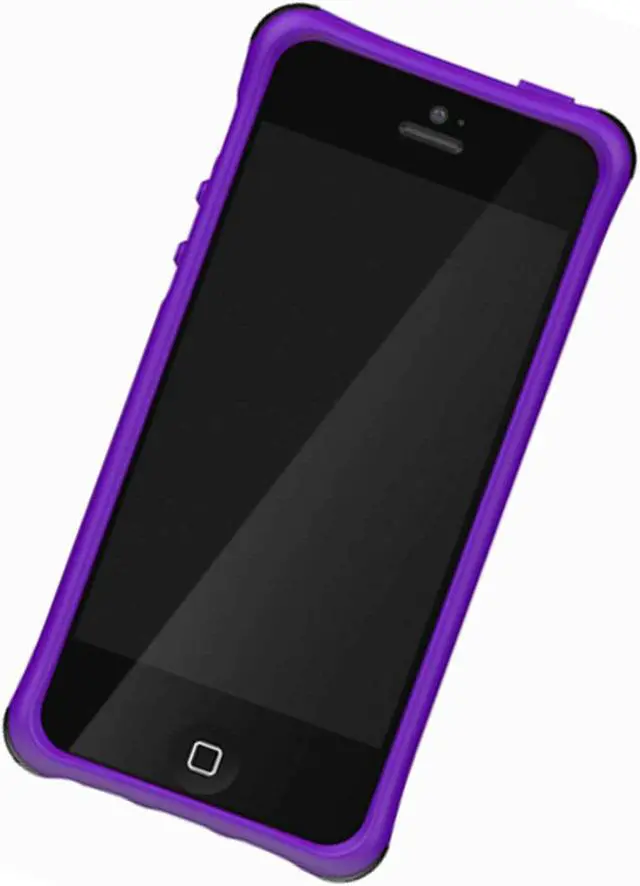 Alt view image 7 of 7 - Ballistic Ls0955-M985 Ls Smooth Case compatible with iPhone® 5 ,Purple Tpu With 4 White, 4 Purple, 4 Black, 4 Teal Bumpers