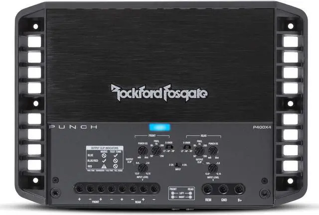 Alt view image 7 of 20 - Rockford Fosgate Punch P400X4 400 Watt RMS 4 Channel Car Amplifier