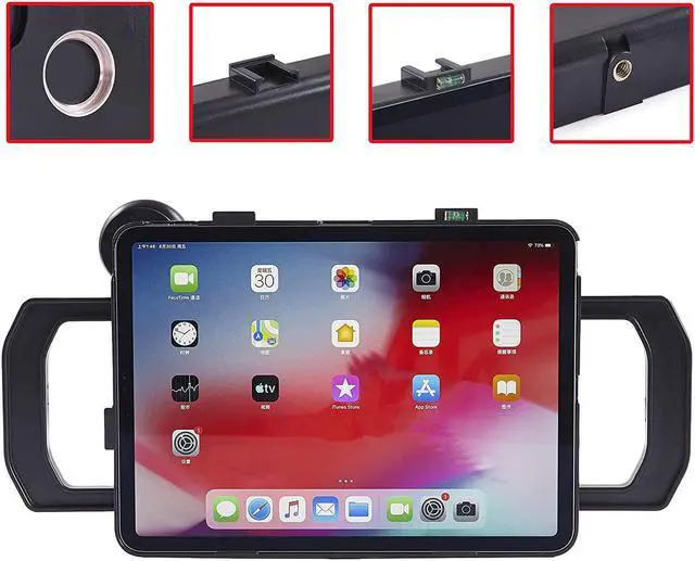Alt view image 6 of 6 - Megamount Multimedia Rig Video Stabilizer For Apple Ipad Pro 11 Inch Latest 2021 3Rd Gen, 2020 2Nd Gen And 2018 1St Gen. Attach Lenses, Lights, Mic. Video Recording. Mounts On Tripod And Pod