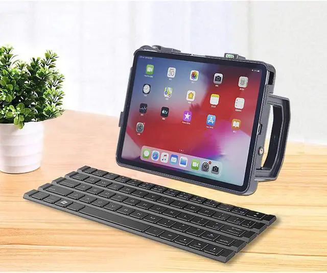 Alt view image 5 of 6 - Megamount Multimedia Rig Video Stabilizer For Apple Ipad Pro 11 Inch Latest 2021 3Rd Gen, 2020 2Nd Gen And 2018 1St Gen. Attach Lenses, Lights, Mic. Video Recording. Mounts On Tripod And Pod