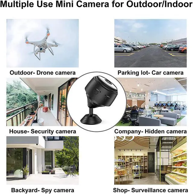 Alt view image 5 of 7 - Wifi Camera Fhd 1080P Portable Wlan Compact Surveillance Small Security Camera With 32G Sd Card With Motion Detection And Infrared Night Vision Function, Video Recording For Indoor/Outdoor