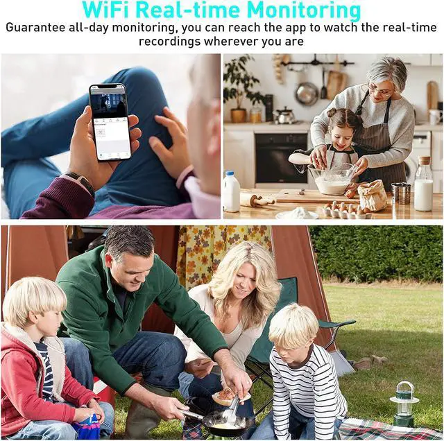 Alt view image 7 of 7 - Wifi Camera Fhd 1080P Portable Wlan Compact Surveillance Small Security Camera With 32G Sd Card With Motion Detection And Infrared Night Vision Function, Video Recording For Indoor/Outdoor