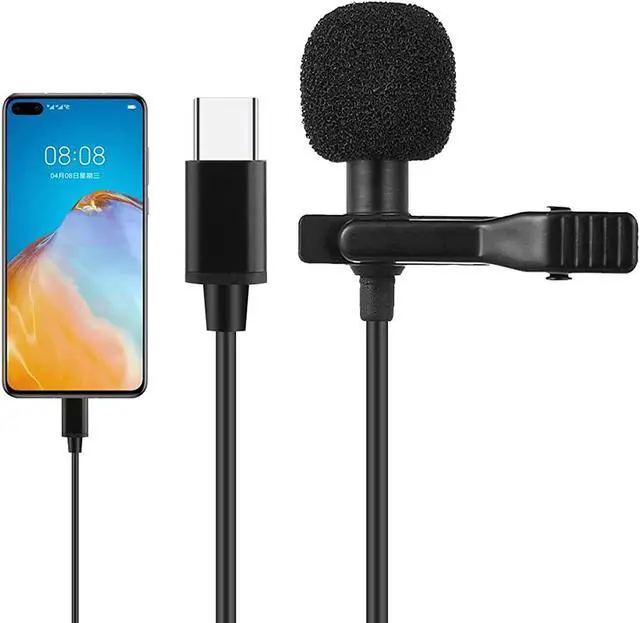 Main image of Lapel Microphone, Mini Lavalier Microphone, Type-C Lav Mic, Plug And Play Omnidirectional Condenser, Usb C Mic For Laptop, Pc Computer, Video Recording, Youtube, Skype Recording, Live Broadcasting