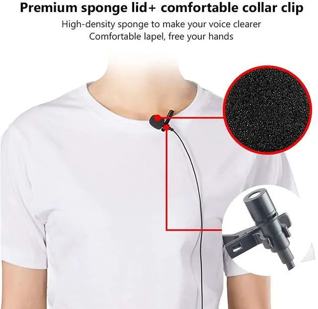 Alt view image 5 of 7 - Lapel Microphone, Mini Lavalier Microphone, Type-C Lav Mic, Plug And Play Omnidirectional Condenser, Usb C Mic For Laptop, Pc Computer, Video Recording, Youtube, Skype Recording, Live Broadcasting