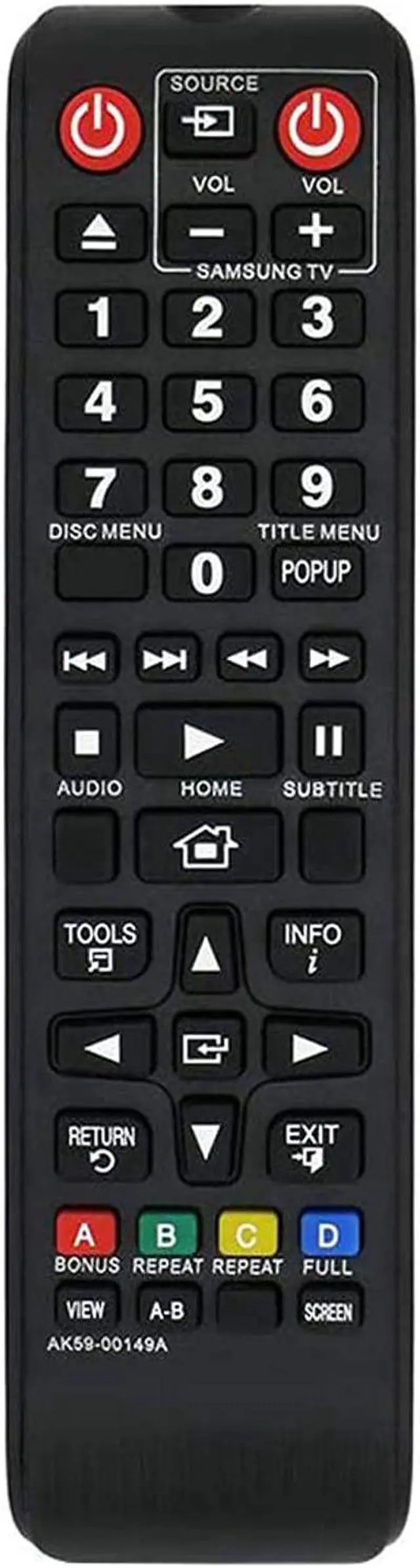 Main image of New Ak59-00149A Remote Fit For Samsung Blu-Ray Disc Dvd Player Bd-F5100 Bd-F5500/Zf Bd-Fm51 Bd-Fm57C Bd-H5100 Bd-H5900 Bd-Hm51 Bd-Hm59 Bd-Hm59 Bd-J5100 Bd-J5700 Bd-J5900 Bd-Jm51 Bd-Jm57 Bd-Jm59