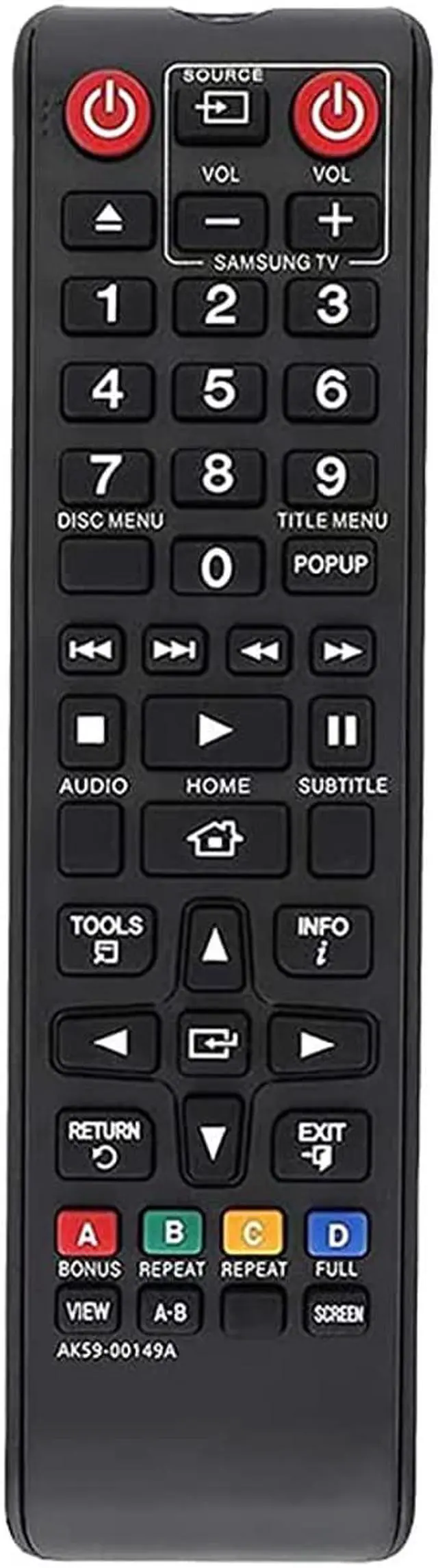 Alt view image 5 of 5 - Replacement Ak59-00149A Blu-Ray Disc Player Remote For Samsung Dvd Bd Blu-Ray Disc Player Bd-H5100 Bd-J5100 Bd-H5900 Bd-Hm51 Bd-Hm59 Bd-J5700 Bd-J5900