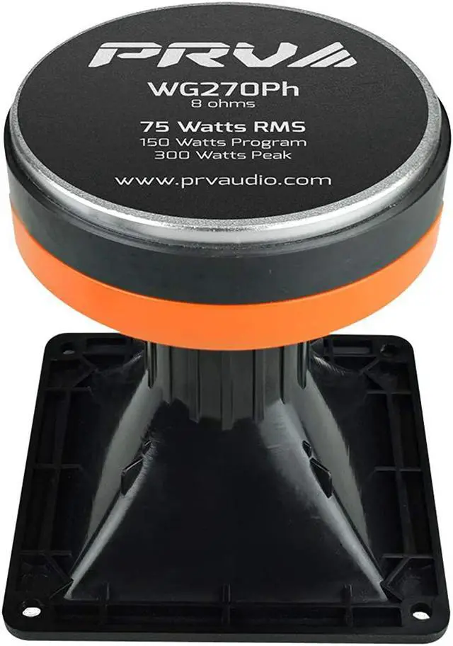 Alt view image 2 of 13 - Prv Audio Wg270Ph 1" Exit Phenolic Compression Driver 75 Watts Rms 106.5Db Tweeter + Horn Combo For Car Audio