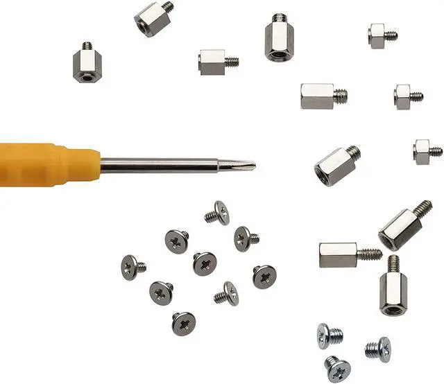 Alt view image 3 of 3 - M.2 Screw Kit M2 2280 Ssd Screws Kit Pcie Nvme Mounting Laptop M.2 Screw For Asus Gigabyte Asrock Msi Motherboards, 25Pcs