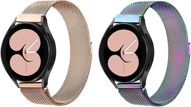 Main image of Compatible With Samsung Galaxy Watch 4 Band 44Mm 40Mm,Galaxy Watch 4 Classic Bands 46Mm 42Mm, Stainless Steel Metal Mesh Bands For Replacement Galaxy Active 2/Galaxy Watch 3 41Mm Fits 20Mm