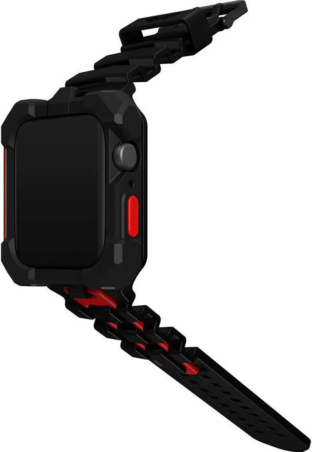 Alt view image 3 of 7 - Element Case Special Ops Watch Band and Case for Apple Watch Series 7, 45mm - Black/Red EMT-522-260AZ-01