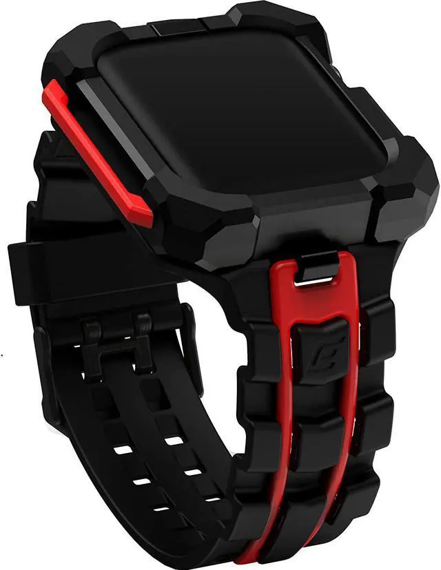 Alt view image 6 of 7 - Element Case Special Ops Watch Band and Case for Apple Watch Series 7, 45mm - Black/Red EMT-522-260AZ-01