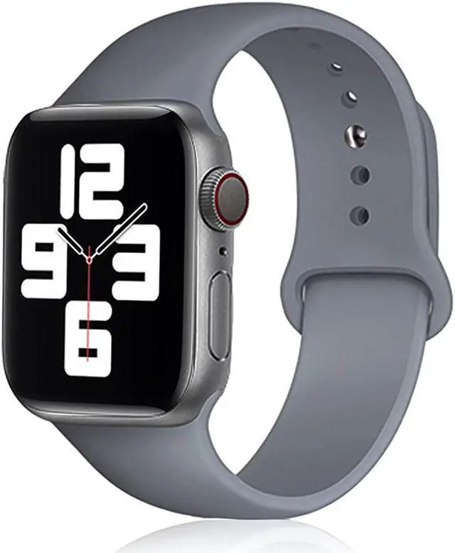 Main image of Sports Strap Compatible With Apple Watch Strap 38Mm/40Mm,Soft Silicone Replacement Strap Compatible With Apple Watch Series 6 5 4 3 2 1 Se Man Woman,Cloudy Gray