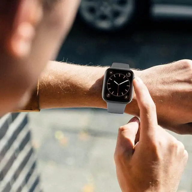 Alt view image 7 of 7 - Sports Strap Compatible With Apple Watch Strap 38Mm/40Mm,Soft Silicone Replacement Strap Compatible With Apple Watch Series 6 5 4 3 2 1 Se Man Woman,Cloudy Gray
