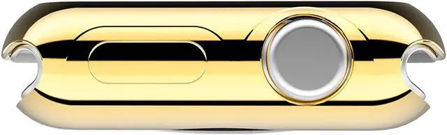 Alt view image 4 of 5 - Compatible With Apple Watch Case Series 6 5 4 Se 44Mm 40Mm, Ultra-Thin Tpu Plating Bumper Shiny Lightweight Shockproof Protector Cover Slim Shell Frame Compatible Iwatch Gold, 44Mm ¡­