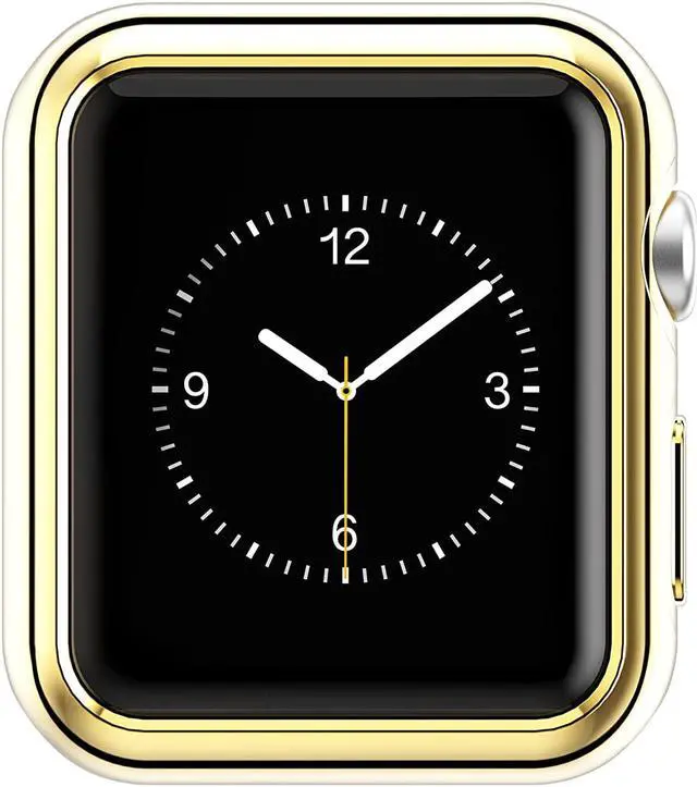 Alt view image 3 of 5 - Compatible With Apple Watch Case Series 6 5 4 Se 44Mm 40Mm, Ultra-Thin Tpu Plating Bumper Shiny Lightweight Shockproof Protector Cover Slim Shell Frame Compatible Iwatch Gold, 44Mm ¡­
