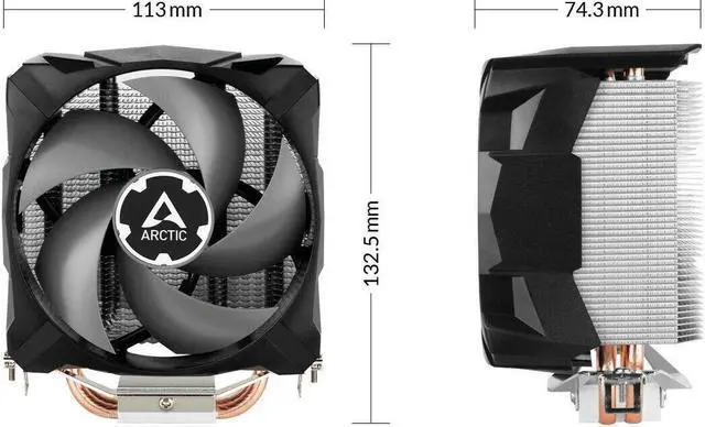 Alt view image 5 of 7 - ARCTIC Freezer 7 X CO Compact Intel AMD CPU Cooler Continuous Operation