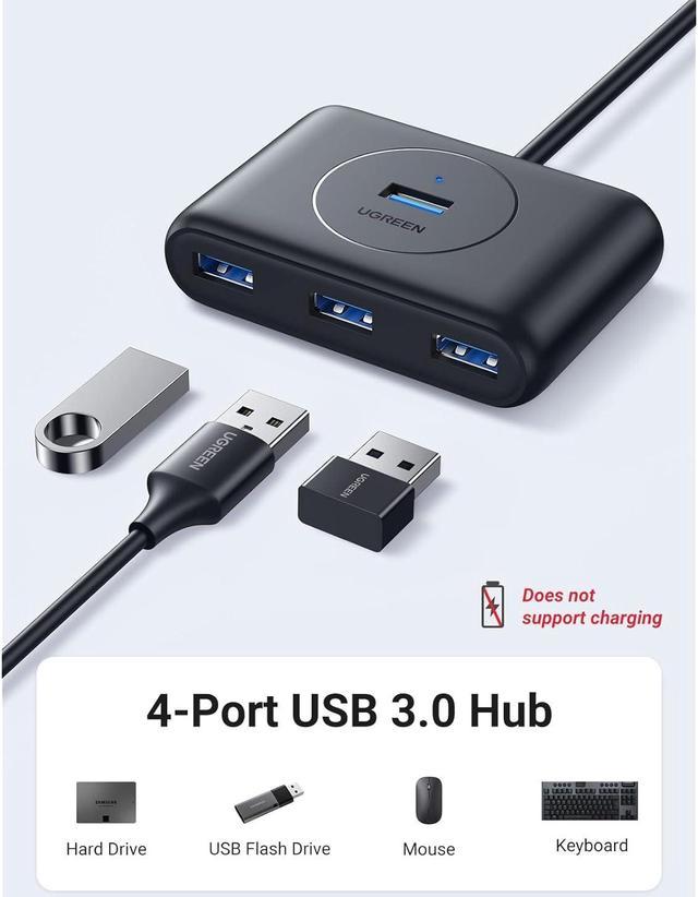  USB Hub 3.0,7 Port USB Hub with 5 Gbps USB Splitter for PS4 PS5  Laptop MacBook Mac Pro Mac Mini iMac Surface Pro XPS PC Flash Drive Mobile  HDD : Electronics