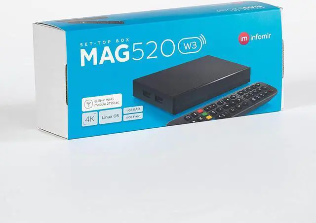 Main image of Mag 520 W3 4K Hdr, Built-In Dual Band 2.4G/5G Wifi, Hdmi Cable (Mag 520W3 Is Much Faster Than Old Mag 324W2 And Mag 424W3)