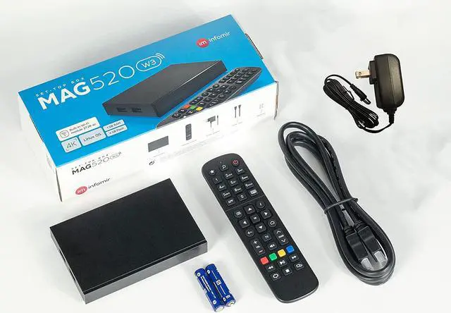 Alt view image 3 of 7 - Mag 520 W3 4K Hdr, Built-In Dual Band 2.4G/5G Wifi, Hdmi Cable (Mag 520W3 Is Much Faster Than Old Mag 324W2 And Mag 424W3)