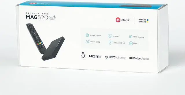 Alt view image 4 of 7 - Mag 520 W3 4K Hdr, Built-In Dual Band 2.4G/5G Wifi, Hdmi Cable (Mag 520W3 Is Much Faster Than Old Mag 324W2 And Mag 424W3)