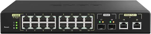 QNAP 20-Port 10GbE PoE++ and 2.5GbE PoE+ Managed Network