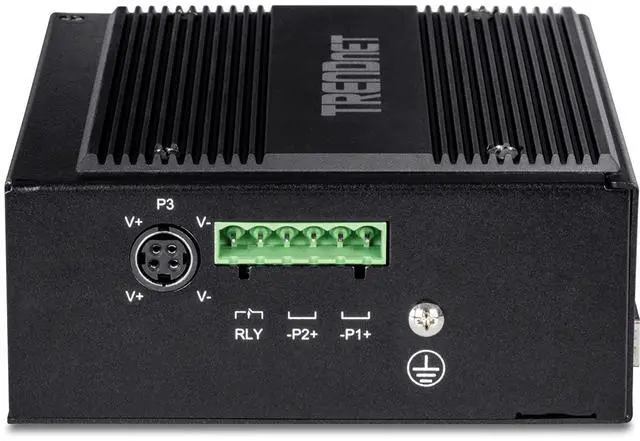 Alt view image 5 of 7 - TRENDnet 10-Port Hardened Industrial Unmanaged Gigabit PoE ++ DIN-Rail Switch, 4 Gigabit PoE++ Ports, 4 Gigabit PoE+, 2 Gigabit Share Ports SFP or RJ-45, 360W Power Budget, TI-BG104