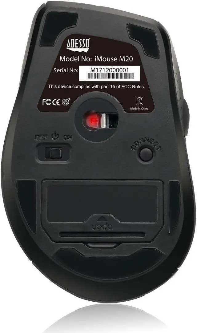 Alt view image 5 of 9 - Adesso iMouse M20R Wireless Optical Mouse - Red