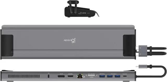 Alt view image 3 of 8 - J5create Blace/Grey JCD552 M.2 NVMe USB-C Gen 2 Docking Station