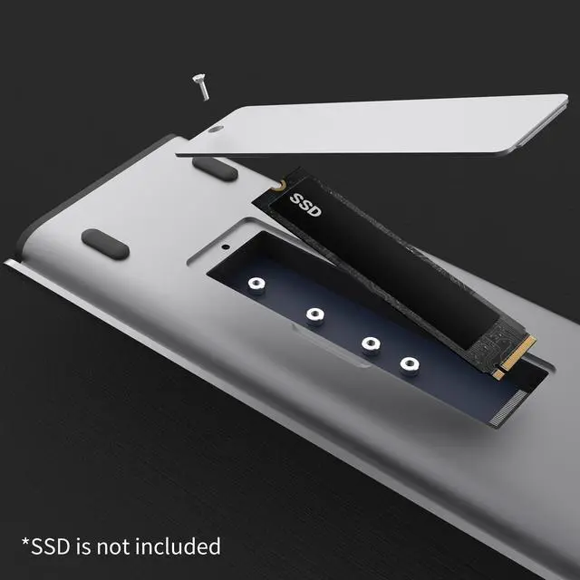 Alt view image 5 of 8 - J5create Blace/Grey JCD552 M.2 NVMe USB-C Gen 2 Docking Station