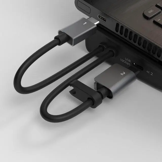 Alt view image 8 of 8 - J5create Blace/Grey JCD552 M.2 NVMe USB-C Gen 2 Docking Station