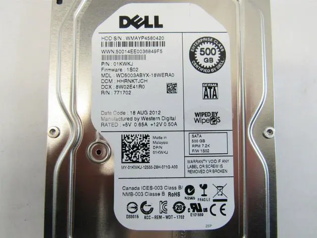 Alt view image 6 of 7 - DELL 1Kwkj 500Gb 7200Rpm Sataii 64Mb Buffer 3.5In Low Profile(1.0Inch) Hard Drive With Tray For Poweredge Server