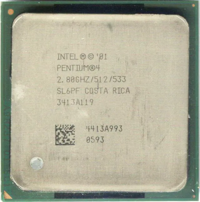 Alt view image 3 of 5 - INTEL Sl6Pf Pentium 4 2.8Ghz 512Kb L2 Cache 533Mhz Fsb Socket478 Processor Only