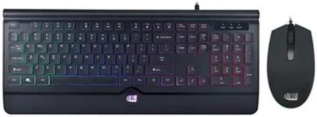 Alt view image 15 of 19 - ADESSO Illuminated Gaming Keyboard & Illuminated Mouse Combo AKB-137CB Black USB 104-Key US layout Keyboard