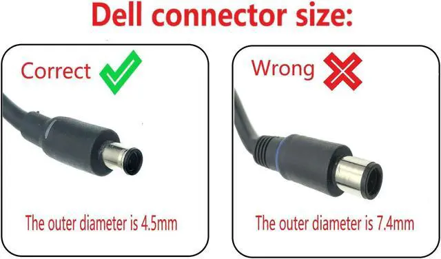 Alt view image 3 of 6 - Authentic Dell AC Adapter For Latitude 13 3500 3590 Laptop Power Supply 4.5*3.0mm w/PC