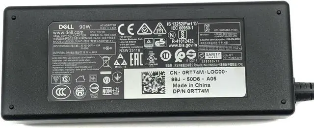 Alt view image 6 of 6 - Authentic Dell AC Adapter For Latitude 13 3500 3590 Laptop Power Supply 4.5*3.0mm w/PC