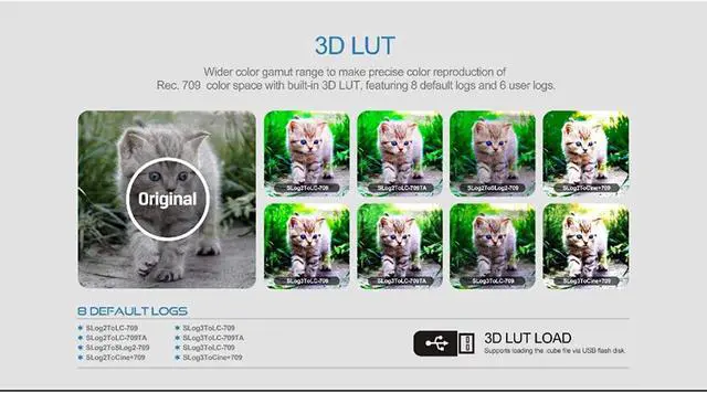 Alt view image 12 of 13 - LILLIPUT 7" Q7 Pro Field Monitor 1920x1200 Metal Slim Design with HDR 3D-LUT SDI/HDMI Cross Conversion Waveform Peaking Precise Color Calibration Gamma Adjustment + Pisen LP-E6 Battery by VIVITEQ